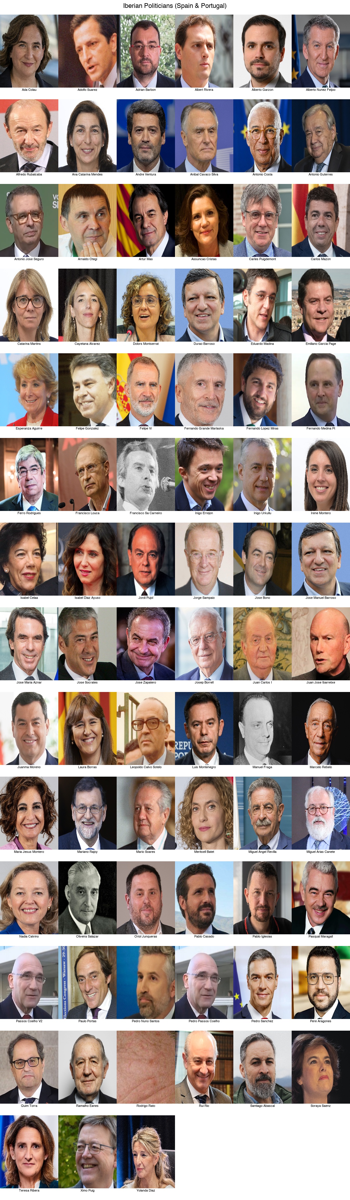 Iberian politicians collage