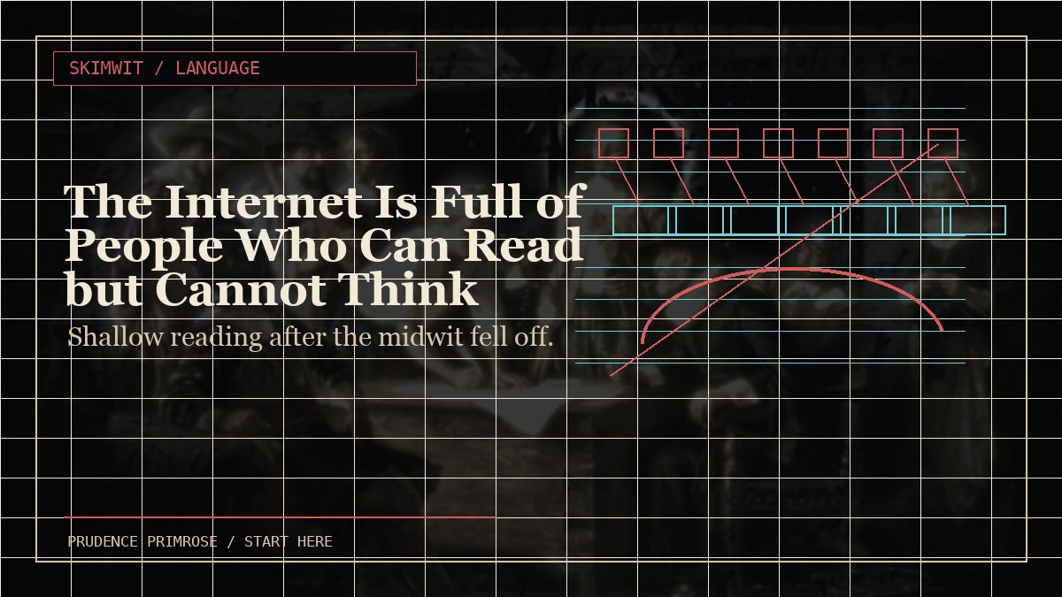 The Internet Is Full of People Who Can Read but Cannot Think: Enter the Skimwit visual card